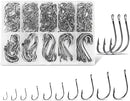 Carbon Steel Fishing Hooks 500Pcs, Circle Hooks Assortment for Saltwater…