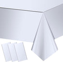 3 Pack Silver Plastic Tablecloth, Disposable Rectangle Table Covers, Holographic Metallic Foil Tablecloth Silver Party Supplies Decorations for Birthday Graduation Disco Bachelorette, 54x108Inch — 1