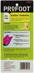 PROFOOT Achilles Tendonitis Orthotic Heel Cup for Women (Sizes 6-10) - Pain Relief Shoe Inserts for Heel Support & Alignment - 1 Pair — 2