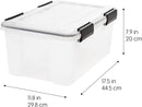 IRIS USA 6-Pack 19 Qt Storage Bins with Gasket Lids, Clear/Black — 2