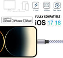 iPhone Charger, Lightning Cable 3PACK 6FT MFi Certified USB Charging Cord photo 3