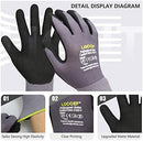 LOCCEF MicroFoam Nitrile Coated Safety Work Gloves