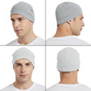 Headshion 100% Cotton Skull Caps Beanie Sleeping Hats for Men Women - 4 Black & Grey & Light Grey & Light White — 6