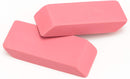 Amazon Basics Rectangular Erasers for School and Office, Pink, Art Eraser for Drawing, Stationery Supplies, 24 Count — 3