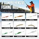 187/343pcs Fishing Accessories Kit, Organized Fishing Tackle Box with Tackle…