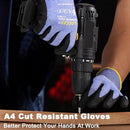 LOCCEF Level 5/A4 Cut Resistant Work Gloves, Touchscreen