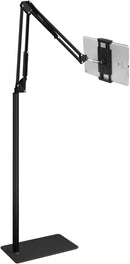 Tablet Floor Stand with 5LB Metal Base, Overhead Bed Phone Stand Angle Height Adjustable Holder, Universal Floor Stand Compatible with iPhone iPad Pro Air Mini, Samsung Tab, Kindle, E-Readers… photo 1