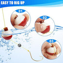 Fishing Bobbers Set Snap Hard ABS on Red/White Fishing Floats Bobbers Push…