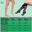 EvoNation Women's Sheer Knee High 20-30 mmHg Firm Compression Stockings | Small | Black — 8