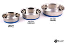 Max and Neo Heavyweight Non-Skid Rubber Bottom Stainless Steel Dog Bowl - We Donate a Bowl to a Dog Rescue For Every Bowl Sold (Large - 80oz - 9.5" Diameter) — 2