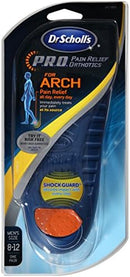 Dr. Scholl's P.R.O. Pain Relief Orthotics for Arch- Men's, Size 8-12 — 2