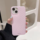 inewateri for iPhone 16 Case Cute Polka Dot Aesthetics Soft TPU Case-Pink — 2