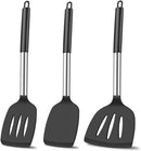 KLAQQED 3Pcs Silicone Spatula Set Heat Resistant Spatulas for Nonstick Cookware Fish Turner Plastic Spatulas Rubber… — 1