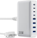 USB C Charger 200W USB C Charger Block,Upgraded GaN III 8-Port Fast Charging Station Hub,PD 65W Laptop Charging Adapter Compatible with MacBook Pro/Air,DELL,Steam Deck,iPhone 16/15/14,Galaxy S23/22 photo 1