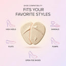 Metatarsal Foot Pads for Women - 2 Pairs Ball of Foot Cushions for High Heels, Self-Adhesive Gel Forefoot Inserts, Pain Relief & Blister Prevention, Reusable - Foregel, Clear 6