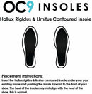 OC9 Hallux Rigidus Carbon Fiber Contoured Insole, Full Length Orthotic, 1.69-1.91mm Thick (Men's 5.5-8.5 / Women's 6.5-9.5) — 1