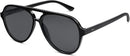 SOJOS Classic Polarized Aviator Sunglasses for Women Men, Retro Trendy Aviators Shades SJ2201 | Black/Dark Grey | 58 Millimeters — 1