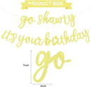 BEISHIDA Light Yellow Pre-Strung Go Shawty It's Your Birthday Banner Decor — 2