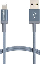 Amazon Basics USB-A to Lightning Cable, Apple MFi Certified, Nylon Braided Cord, Fast Charger for iPhone 14 13 12 11 X Xs Pro, Pro Max, Plus, iPad, 6 Foot, Dark Gray 1