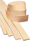Hill Leather 1-1/4" Wide 8-9oz. Natural Belt Blank with Pre-Punched Snap Holes and Edge Paint — 2