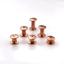 90 Sets Rose Gold Chicago Screws Leather Assorted Kit ，6 Sizes of Screw Rivets for Leather Rivet for DIY Leather Craft and Bookbinding (M5 X 4, 5, 6, 8, 10, 12) | M5*4.5.6.8.10.12mm — 4