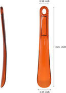 YIZIYAOH 2-Pack Plastic Shoe Horn | 9.05" Transparent and Brown — 2