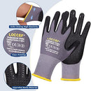 Work Gloves MicroFoam Nitrile Coated-6 Pairs,Endurance Seamless Knit…