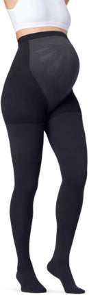 JOBST Maternity Opaque Compression Waist High Pantyhose Stockings, Closed Toe, 20-30 mmHg Moderate Support for Swollen Legs During Pregnancy | Small | Anthracite — 1