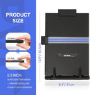 Desktop Document Holder Stand with 7 Adjustable Positions, Black Metal File Organizer Management Copyholder for Typing Speech Reading A4 Letter Music Book Tablet Office, with Paper Clip and Line Guide — 6