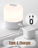 Portable Baby Night Light, 3 Colors Egg Light for Nursery, Mini Bedside Table Lamp for Adults, Touch Control & Eye… — 8