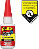 Flex Super Glue Liquid Instant Bond Adhesive, Clear, 20g Bottle, 2-Pack — 2