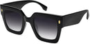 SOJOS Oversized Sunglasses for Women Thick Big Square UV400 Shades SJ2194 | Black Frame/Grey Grading Lens — 2