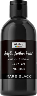 Nicpro Black Acrylic Leather Paint, 8.45 oz (250 ml) Leather Paint — 1