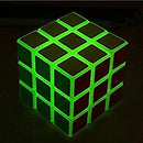 3x3 Fluorescent Speed Cube Glow in Dark Magic Speed Cube 3-D Brain Teasers IQ Puzzles for Kids and Adults (Green Fluorescent) — 4