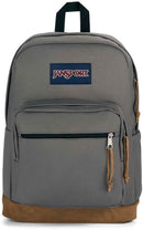 JanSport Right Pack Backpack - Durable Daypack with Padded 15" Laptop Sleeve, Spacious Main Compartment & Integrated Water Bottle Pocket - Graphite Grey — 1