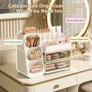 Large Capacity Makeup Organizer Countertop with Makeup Brush Holder for…