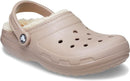 Crocs Unisex Adult Classic Lined Clog – Mushroom/Bone — 6