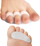 Chiroplax Hammer Toe Cushions Pads Temporary Straightener Corrector Overlapping Relief Separator Crest Splint, 4 Pack (Size Medium, White) 1