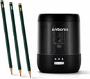 Electric Pencil Sharpener, USB & Battery Operated, Black — 1