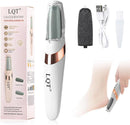 LQT® Electric Foot File – Rechargeable Callus Remover for Hard, Cracked Skin – At-Home Pedicure Kit for Smooth Feet (Men & Women) (White) — 1