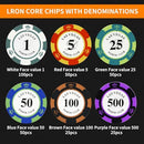 AIBETOMG Poker Chips with Numbers,300Pcs 14 Gram Clay Poker Chips Set