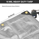 Pattiumo Tarp Waterproof 10 X 20 FT 16 Mil Heavy Duty Tarp Multipurpose Tarps…