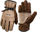 WZQH Leather Work Gloves for Men or Women.Gardening,Welding,Coffee-grey XL