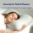 C CUSHION LAB Deep Sleep Pillow, Patented Ergonomic Contour Design for Side & Back Sleepers, Orthopedic Cervical Shape Gently Cradles Head & Provides Neck Support & Shoulder Pain Relief - Calm Grey — 3