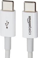 Amazon Basics USB-C to USB-C Fast Charger Cable, 480Mbps Speed, USB-IF Certified, for Fast Charging Apple iPhone 16/15, iPad, MacBook, Samsung Galaxy, Tablets, Laptops, 6 Foot, White 2