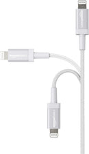 Amazon Basics USB-A to Lightning Charger Cable, MFi Certified, Nylon Braided Cord, Fast Charging for Apple iPhone 14 13 12 11 X Xs Pro, Pro Max, Plus, iPad, 6 Foot, Silver 2
