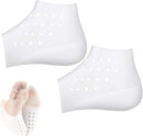 Height Increase Insoles - 1.4 Inches Height Increase Heel Cups for All-Day Comfort - Shock-Absorbing SEBS Gel Inserts for Boots & Sneakers, Deep U-Shape Heel Cushions for Men & Women - White — 1