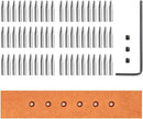 WUTA Leather Stitching Punch, 3nd Removable Round Hole Pricking Irons, Professional Working Hole Punch Tool Set for DIY Leather Craft（60 Pcs Chisel Head） — 2