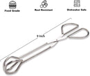 Hiash 9 Inch Heavy Duty Stainless Steel Kitchen Tongs For Cooking — 2