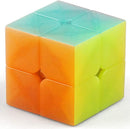 Speed Cube Stickerless 2X2 Jelly Magic Cube Puzzle Colorful Transparent — 2
